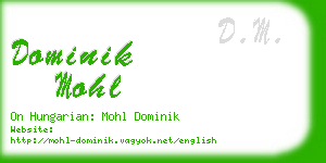 dominik mohl business card